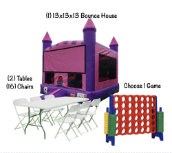 Pink & Purple Bounce House Party Package